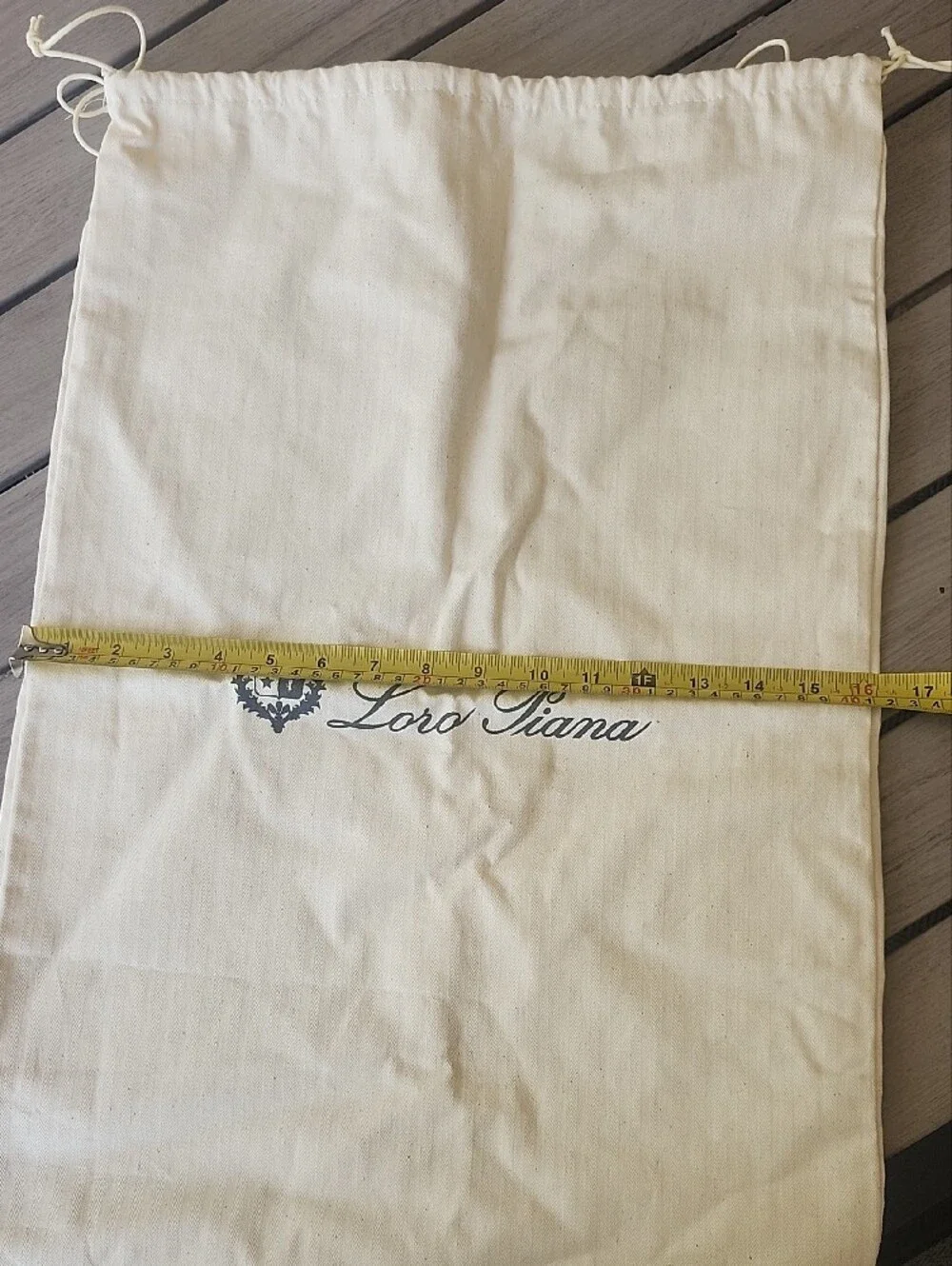 Loro Piana Cream Drawstring Garment Bags (Pair)